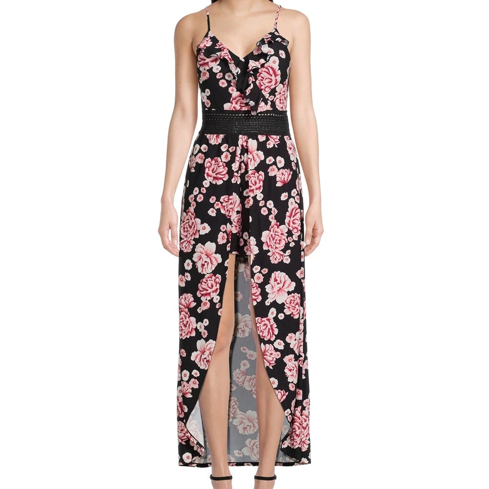 No Boundaries Floral Romper Dress